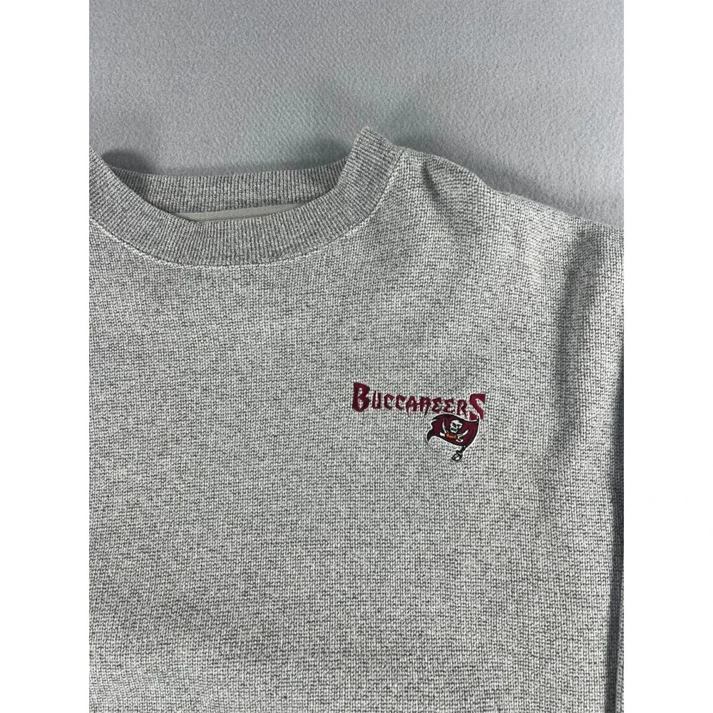 Vintage Y2K Majestic Waffle Knit Crewneck NFL Tampa Bay Buccaneers Mens Size XL